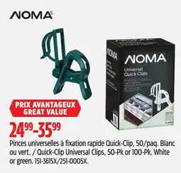 Canadian Tire NOMA Quick-Clip Universal Clips, 50-Pk or 100-Pk offer
