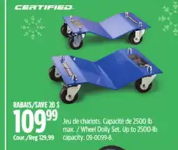 Canadian Tire Certified Wheel Dolly Set. Up to 2500-lb capacity offer