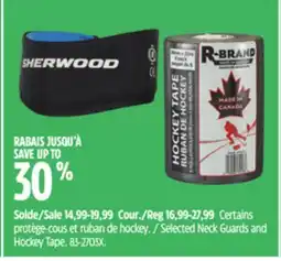 Canadian Tire Selected Neck Guards and Hockey Tape offer