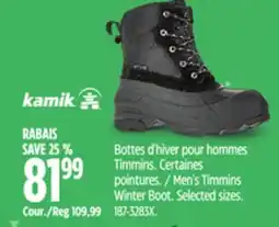 Canadian Tire Kamik Men's Timmins Winter Boot offer