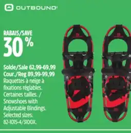 Canadian Tire Outbound Snowshoes with Adjustable Bindings offer