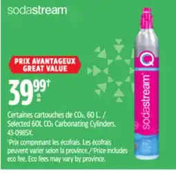 Canadian Tire SodaStream Selected 60L CO2 Carbonating Cylinders offer
