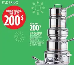 Canadian Tire 12-Pc 5-Ply Copper Core Cookset offer