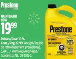 Canadian Tire Prestone Premixed Antifreeze offer