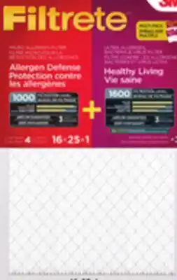 Canadian Tire Filtrete 3M 1000/1600 MPR Filter, 16 x 25 x 1-in, 4-pk offer