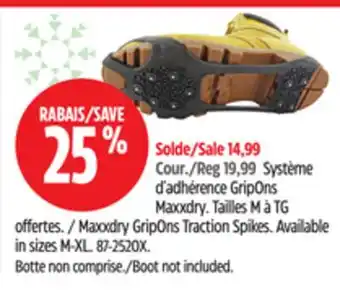 Canadian Tire Maxxdry GripOns Traction Spikes offer