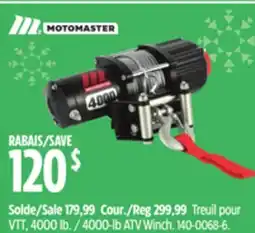 Canadian Tire 4000-lb ATV Winch offer