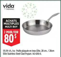 Canadian Tire 28cm Elite Stainless-Steel Clad Frypan offer