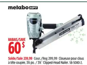 Canadian Tire Metabo 1⁄2˝ Clipped-Head Nailer offer