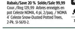 Canadian Tire NOMA 4´ Celeste Snow-Dusted Potted Trees offer