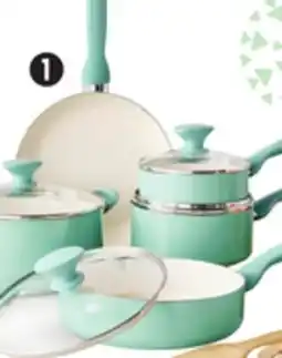 Canadian Tire Ceramic 11-Pc Cookware Set, Turquoise offer