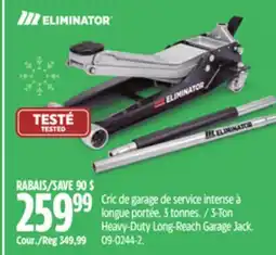 Canadian Tire Eliminator 3-Ton Heavy-Duty Long-Reach Garage Jack offer