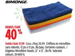 Canadian Tire SIMONIZ Edgeless Microfibre Towels offer