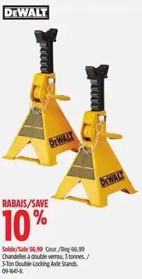 Canadian Tire DEWALT 3-Ton Double-Locking Axle Stands offer