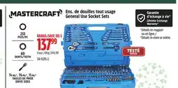 Canadian Tire mastercraft Ens. de douilles tout usage General Use Socket Sets Garantie offer