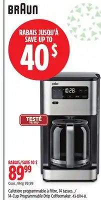 Canadian Tire 14-Cup Programmable Drip Coffeemaker offer