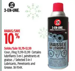 Canadian Tire 3-in-one Lubricants, Penetrants and Grease offer