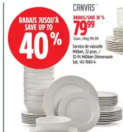 Canadian Tire 32-Pc Milliken Dinnerware Set offer
