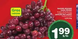 Marches Tradition SEEDLESS RED GRAPES offer