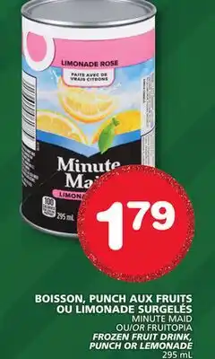 Marches Tradition MINUTE MAID OR FRUITOPIA FROZEN FRUIT DRINK, PUNCH OR LEMONADE offer