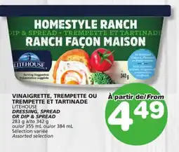 Marches Tradition LITEHOUSE DRESSING, SPREAD OR DIP & SPREAD offer