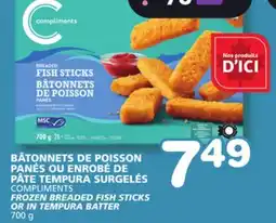Marches Tradition COMPLIMENTS FROZEN BREADED FISH STICKS OR IN TEMPURA BATTER offer
