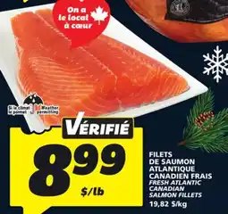 IGA FRESH ATLANTIC CANADIAN SALMON FILLETS offer