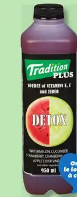 IGA TRADITION PLUS FRESH JUICE offer