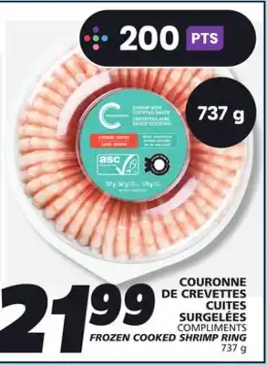 IGA COMPLIMENTS FROZEN COOKED SHRIMP RING offer