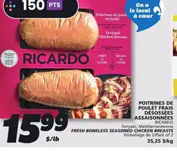IGA RICARDO FRESH BONELESS SEASONED CHICKEN BREASTS offer