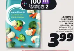 IGA COMPLIMENTS FROZEN VEGETABLES offer