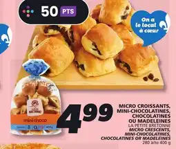 IGA MICRO CRESCENTS, MINI-CHOCOLATINES, CHOCOLATINES OR MADELEINES offer