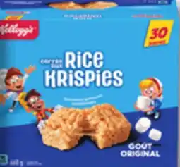 IGA KELLOGG'S RICE KRISPIES RICE SQUARES offer