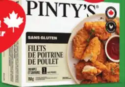IGA PINTY'S BREADED CHICKEN BREAST BITES, FILLETS OR CHICKEN THIGH PIECES offer