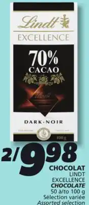 IGA LINDT EXCELLENCE CHOCOLATE offer