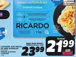 IGA RICARDO FROZEN SEAFOOD LASAGNA offer