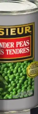 IGA LE SIEUR VEGETABLES OR TENDER PEAS offer