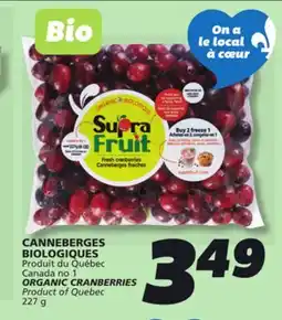 IGA ORGANIC CRANBERRIES offer