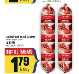 Marché Adonis SALAMI TOUT BOEUF LESTERS | LESTERS ALL BEEF SALAMI offer