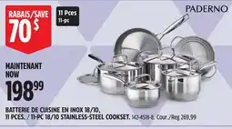 Canadian Tire Paderno 11-PC 18/10 STAINLESS-STEEL COOKSET offer