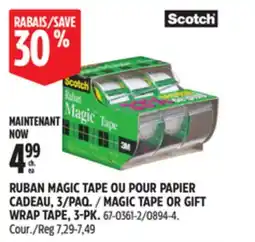 Canadian Tire 3M MAGIC TAPE OR GIFT WRAP TAPE offer