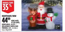 Canadian Tire Gemmy INFLATABLE SANTA AND FRIENDS, 4.5´ offer