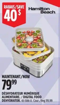 Canadian Tire DIGITAL FOOD DEHYDRATOR offer