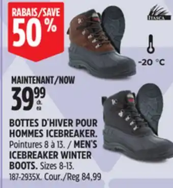 Canadian Tire MEN'S ICEBREAKER WINTER BOOTS offer