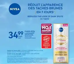 Jean Coutu Selected NIVEA Luminous 630º products offer