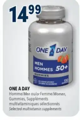 Familiprix ONE A DAY, Women or Men, Gummies,Selected multivitamin supplements offer