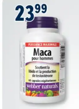 Familiprix Webber Naturals Men's Health Maca vegetarian capsules offer