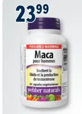 Familiprix Webber Naturals Men's Health Maca vegetarian capsules offer