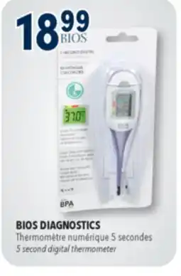 Familiprix BIOS DIAGNOSTICS, 5 second digital thermometer offer