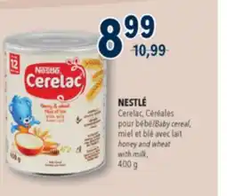 Familiprix NESTLÉ Cerelac, Baby cereal, honey and wheat with milk, 400 g offer